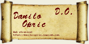 Danilo Oprić vizit kartica